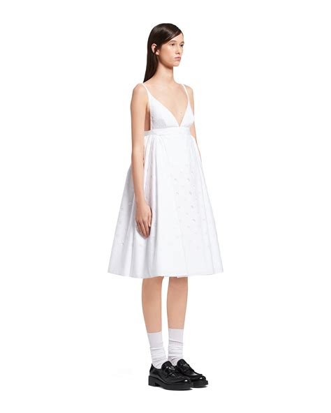 white prada strapless dress|prada ribbed dress.